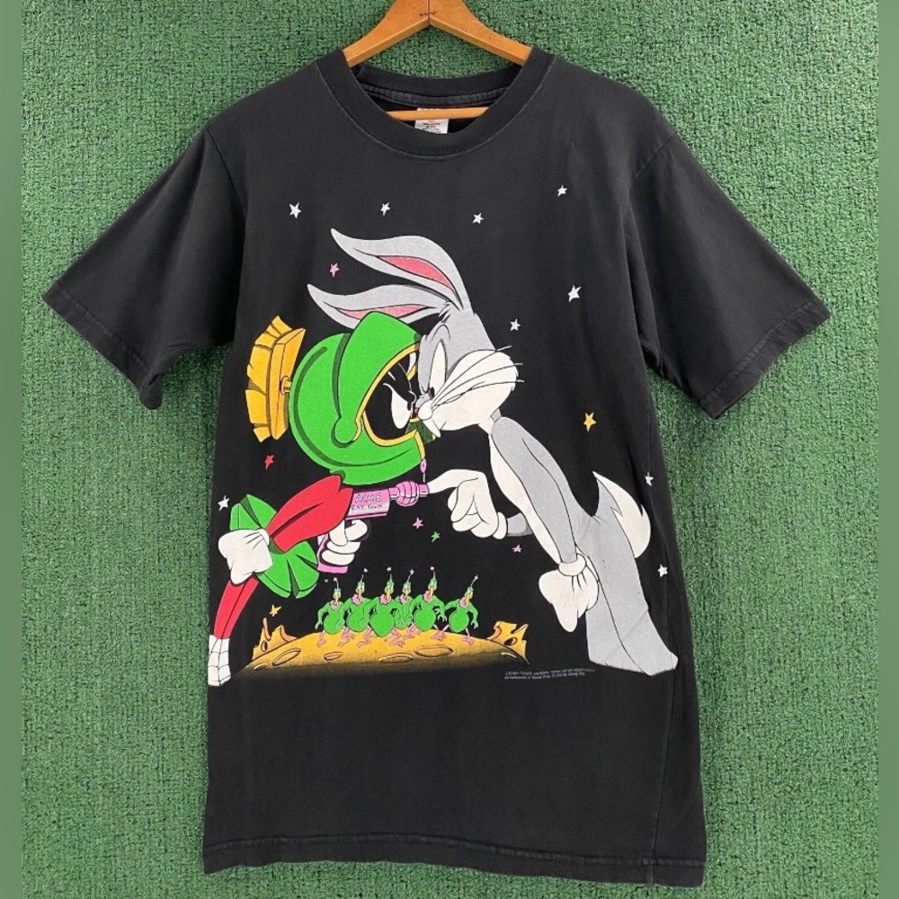 Rare Vintage 1993 Marvin The Martian Bugs Bunny Large Graphic T-Shirt Men’s  XS